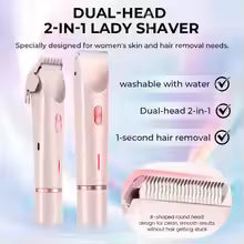 Electric Shaver for Women – 2-in-1 Bikini & Body Hair Trimmer