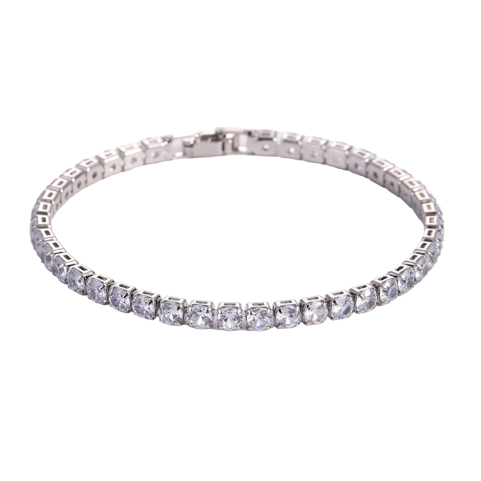 Hip-hop 4.0 Zircon Bracelet For Men And Women Amazon Best Selling Simple Fashion Tennis Bracelet
