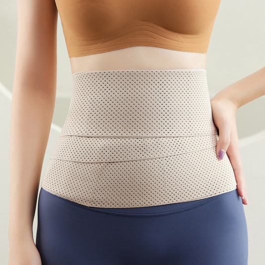 Winding Belt Comfortable High Elastic Velcro Belly Belt Summer Thin Breathable Belly Shaping Postpartum Belly Belt
