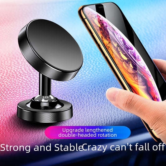 Dual-axis Alloy Dual-ball Magnetic Head Car Holder 720 Degree Car Dual-section Mobile Phone Holder Magnetic Navigation Mobile Phone Holder