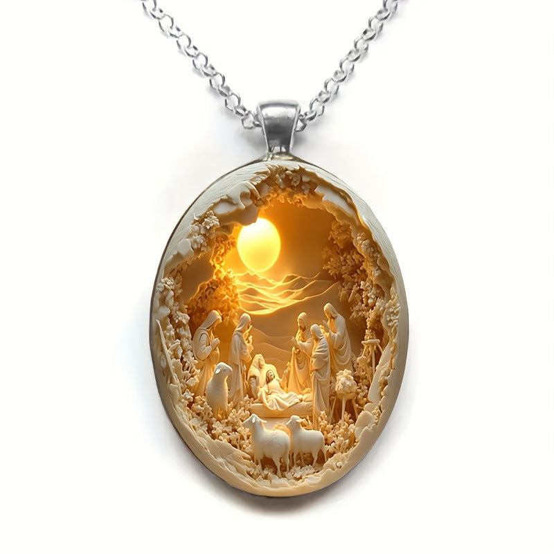 Elegant Glass Necklace, Ideal For Everyday Wear And Special Occasions, Christmas, Easter