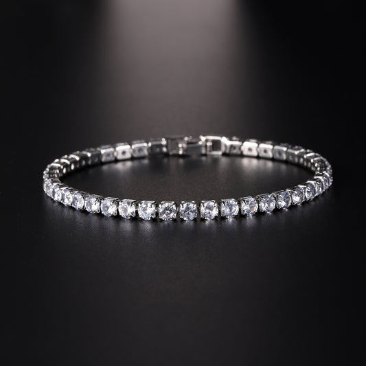 Hip-hop 4.0 Zircon Bracelet For Men And Women Amazon Best Selling Simple Fashion Tennis Bracelet