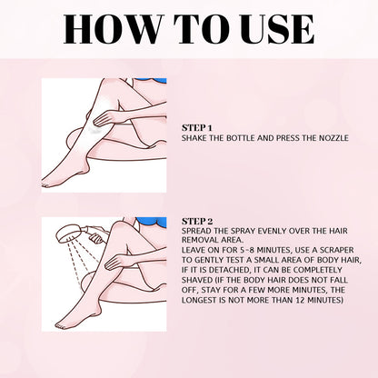 EELHOE Honey Mousse Hair Removal Spray Armpit Hair Moisturizing Moisturizing Foam Skin-Friendly And Non-irritating