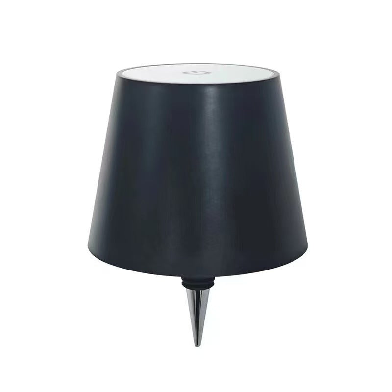 Plug-in Wine Bottle Lamp Three-color Dimming Metal Wine Bottle Table Lamp Rechargeable LED Luminous Table Lamp