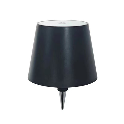 Plug-in Wine Bottle Lamp Three-color Dimming Metal Wine Bottle Table Lamp Rechargeable LED Luminous Table Lamp